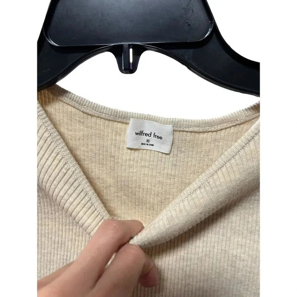 Wilfred Free Cut Out Knit Mini Dress NWT Size XS - Picture 4 of 7